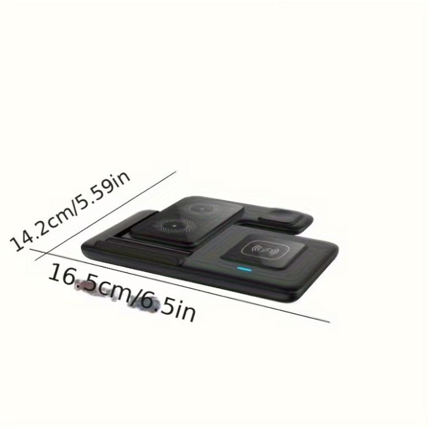 3-in-1 Foldable Wireless Charger Stand – Charge Your Phone, Watch & TWS Earbuds