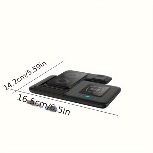 3-in-1 Foldable Wireless Charger Stand – Charge Your Phone, Watch & TWS Earbuds