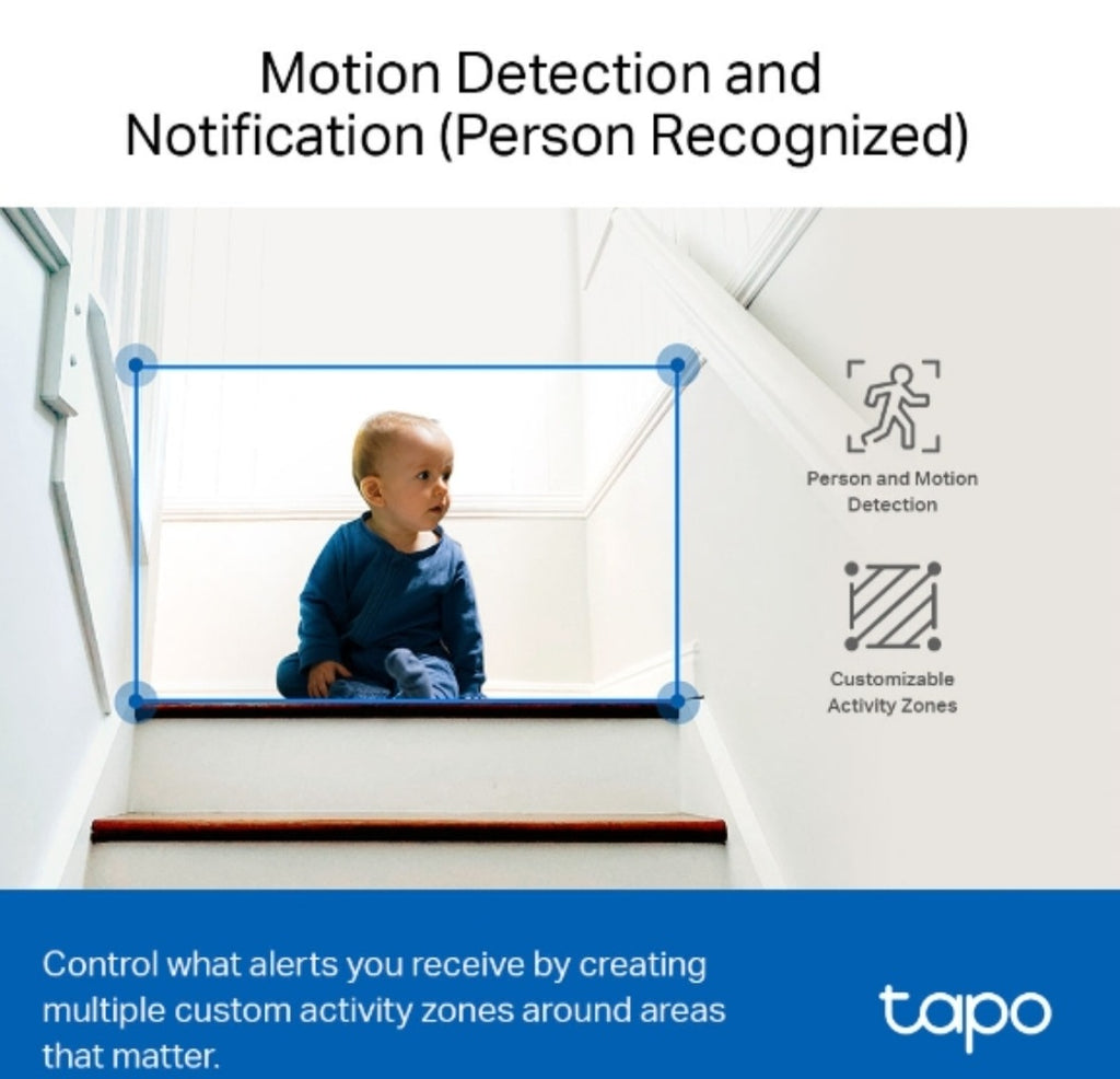 TP-Link Tapo C100 1080p Full HD Indoor Wi-Fi Security Camera with Motion Detection, Night Vision & Two-Way Audio