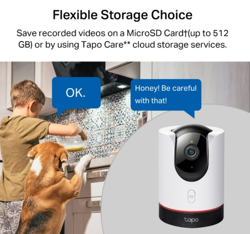 TP-Link Tapo C225 2K QHD AI Pan & Tilt Indoor Wi-Fi Security Camera with Smart Motion Tracking