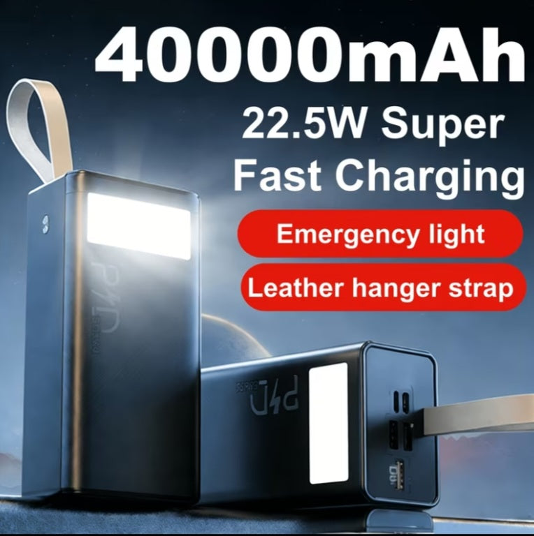 40,000mAh Fast Charge Power Bank – 22.5W USB-C with LCD Display