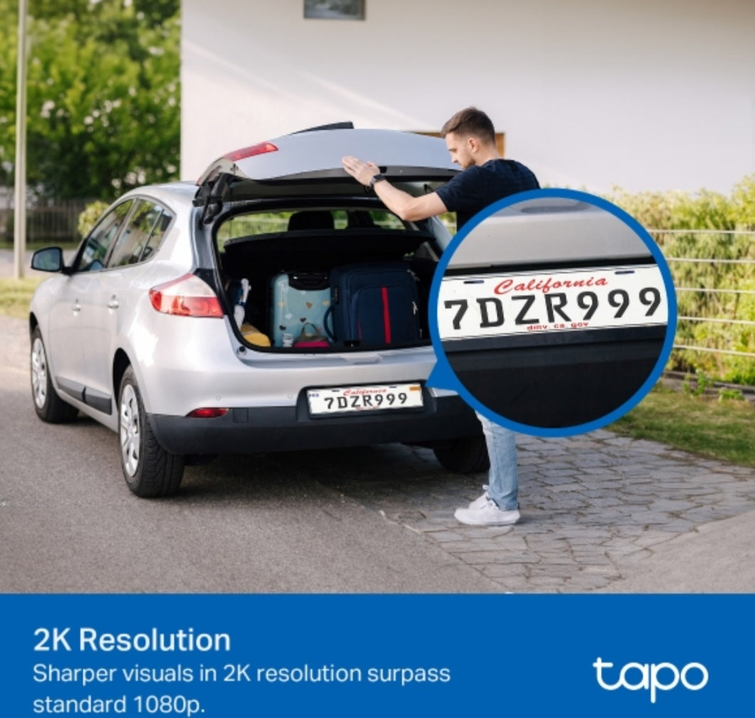 Tapo TC41 2K Outdoor Pan & Tilt Wi-Fi Security Camera with Color Night Vision & AI Detection