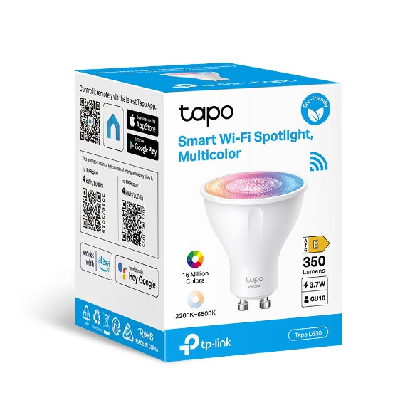 TP-Link Tapo L630 Smart Wi-Fi Multicolour GU10 Spotlight | 350 Lumens | Works with Alexa & Google Home