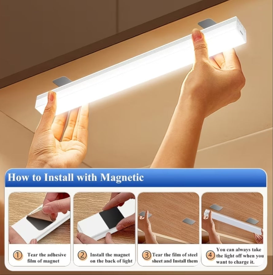 2-Pack Rechargeable LED Motion Sensor Lights – Wireless Cabinet & Kitchen Lighting