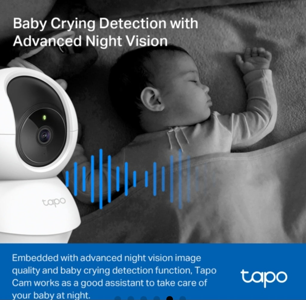 TP-Link Tapo TC71 2K 3MP Smart Pan & Tilt Indoor Wi-Fi Security Camera with Motion Tracking, Night Vision & Two-Way Audio