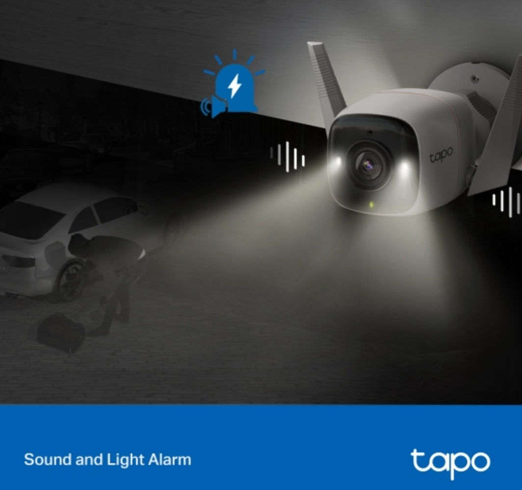 Tapo C320WS 2K QHD Outdoor Wi-Fi Security Camera with Starlight Color Night Vision & AI Detection