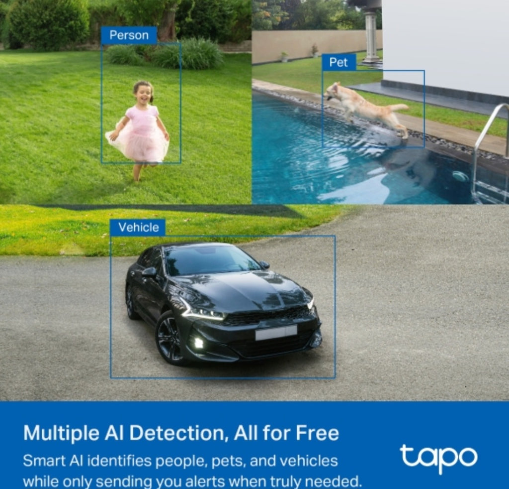 TP-Link Tapo C425 KIT 2K QHD Wire-Free Solar Security Camera Kit – Outdoor Wi-Fi Camera with AI Detection & Color Night Vision