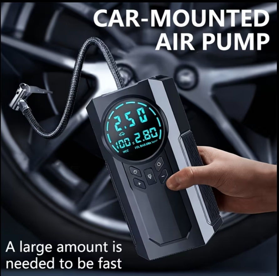 10-in-1 Car Emergency Jump Starter | 200 PSI Air Compressor & LED Flashlight