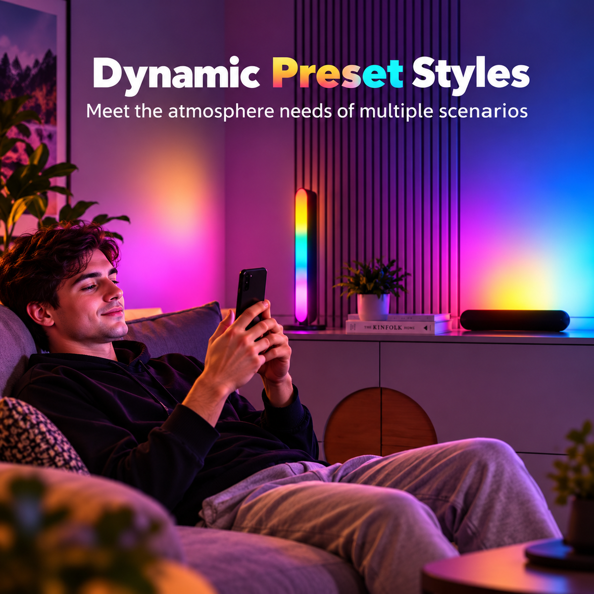 Smart RGB LED Light Bars – 2 Pack | Music Sync & Dynamic Modes