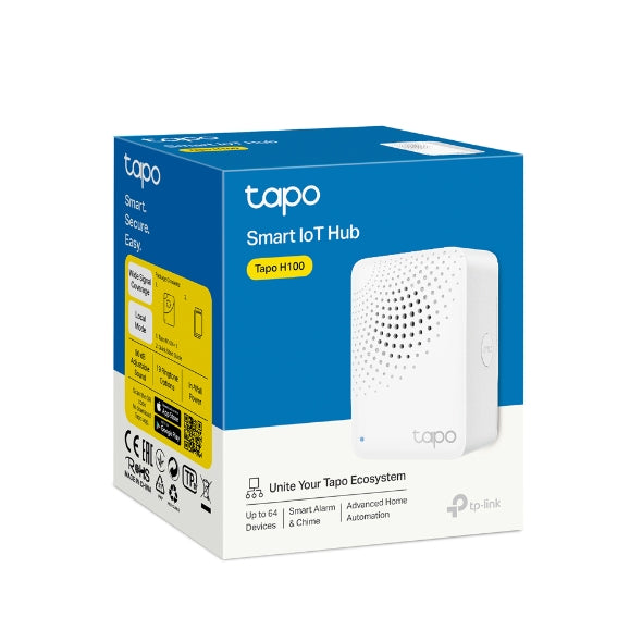 TP-Link Tapo H100 Smart Hub with Chime | Smart Home Hub for Tapo Sensors & Smart Devices