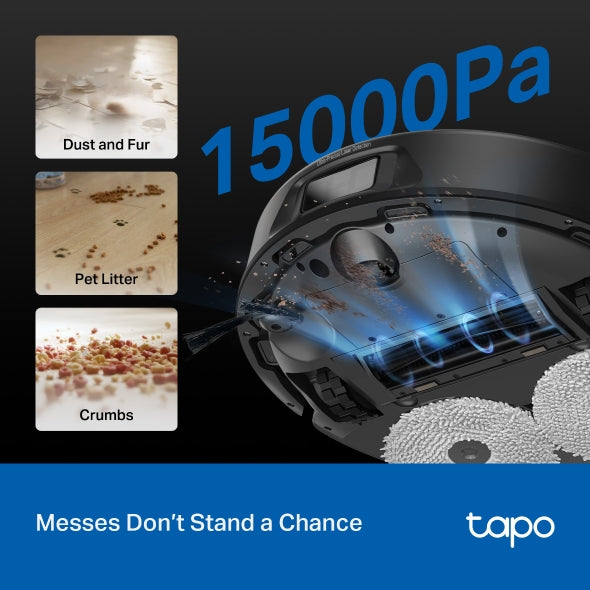 TP-Link Tapo RV50 Pro Omni AI Robot Vacuum & Mop with All-in-One Self-Cleaning Dock (15,000Pa, Auto Empty, Self-Washing & Drying)