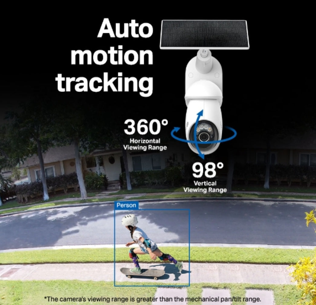 TP-Link Tapo C660 Kit – 4K Solar-Powered Wire-Free Pan & Tilt Outdoor Security Camera
