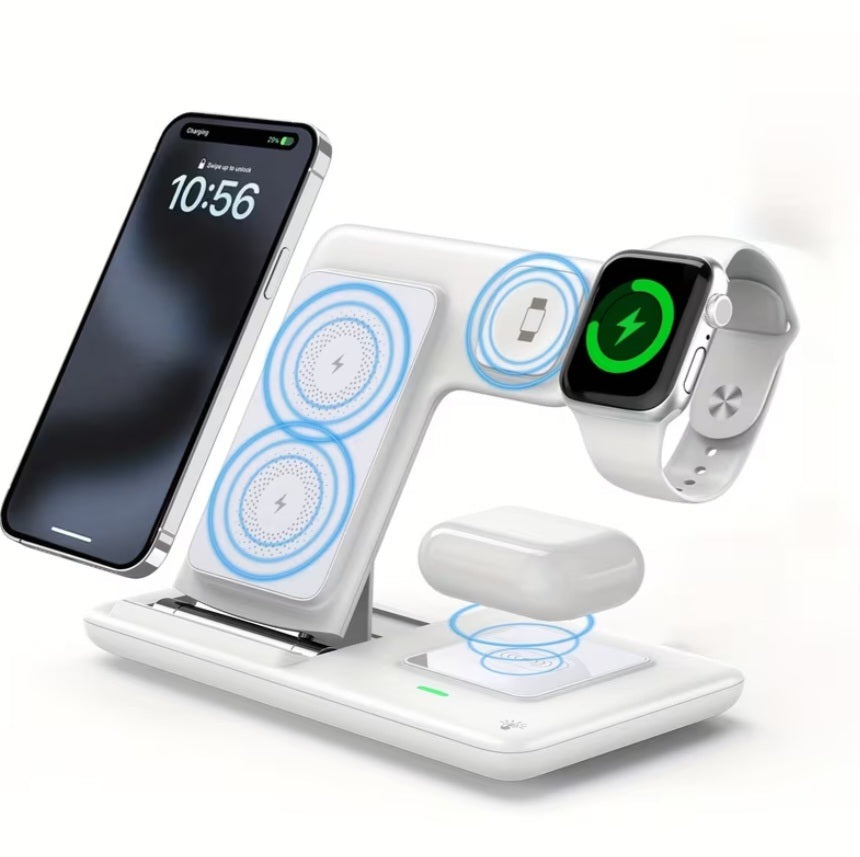 3-in-1 Foldable Wireless Charger Stand – Charge Your Phone, Watch & TWS Earbuds