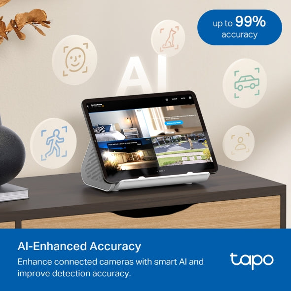 TP-Link Tapo H500 Smart HomeBase | 16GB Built-in Storage | Expandable to 16TB | AI Face Recognition | Matter Compatible | HDMI Output