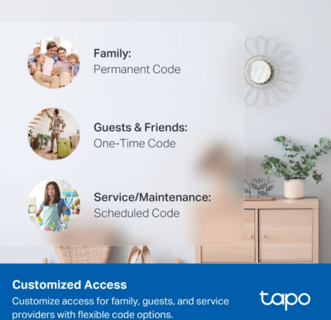 Tapo DL110 Smart Wi-Fi Door Lock with Fingerprint Recognition & App Control
