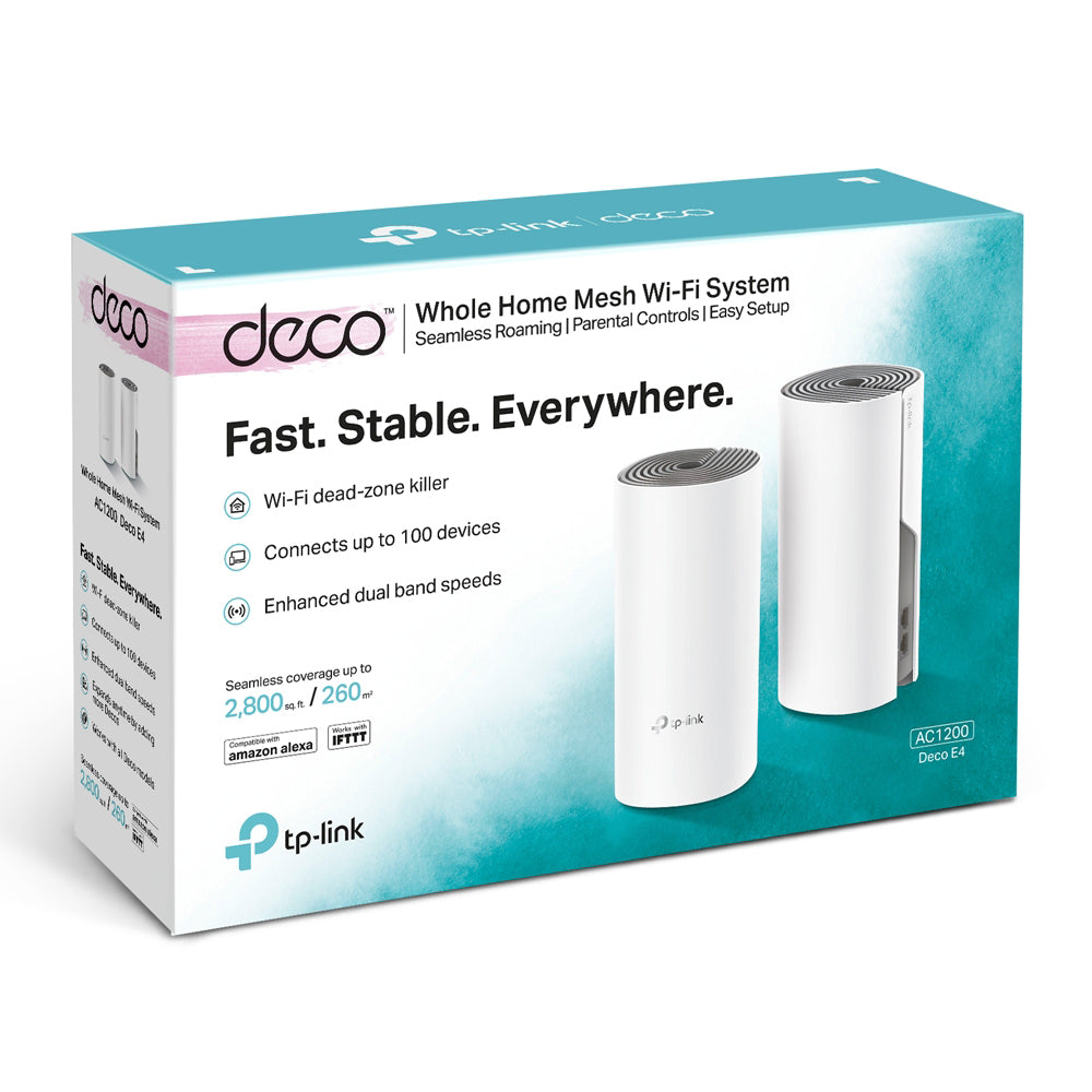 TP-Link Deco E4 AC1200 Whole Home Mesh Wi-Fi System (2-Pack)