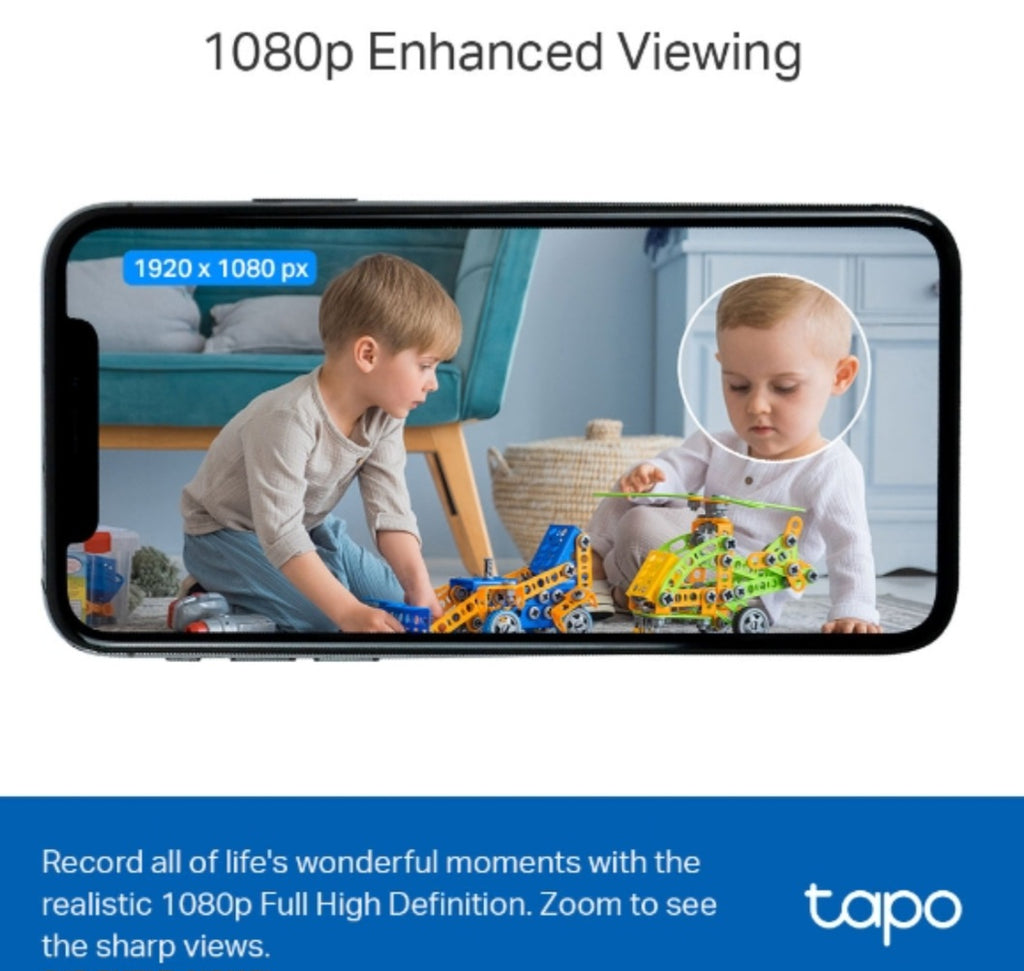 TP-Link Tapo C100 1080p Full HD Indoor Wi-Fi Security Camera with Motion Detection, Night Vision & Two-Way Audio