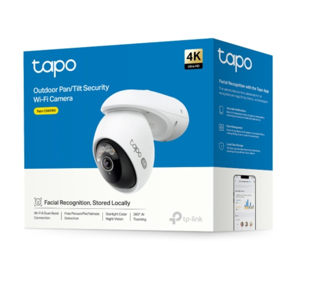 Tapo C560WS 4K Outdoor Wi-Fi Security Camera | 360° Pan & Tilt | Color Night Vision