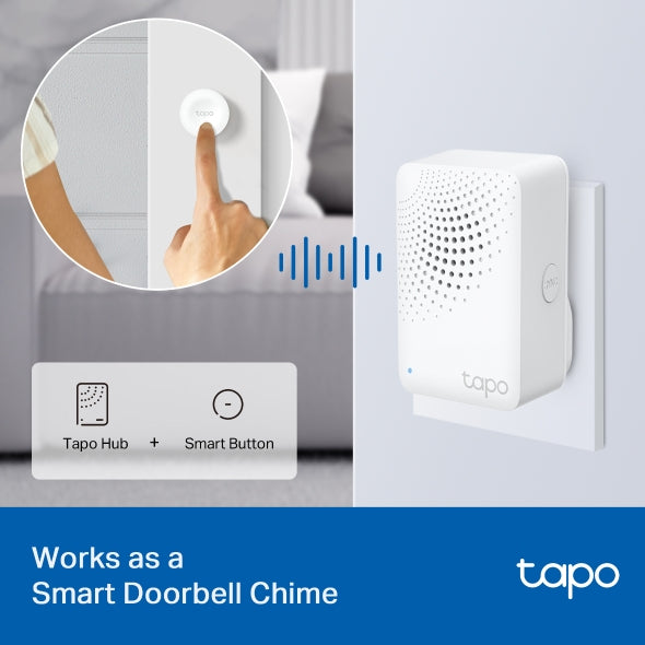 TP-Link Tapo H100 Smart Hub with Chime | Smart Home Hub for Tapo Sensors & Smart Devices