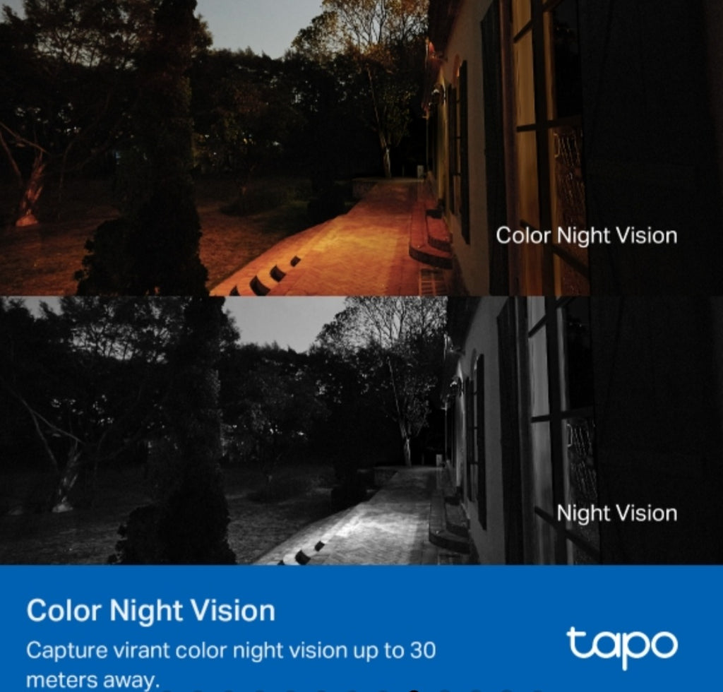 Tapo TC41 2K Outdoor Pan & Tilt Wi-Fi Security Camera with Color Night Vision & AI Detection