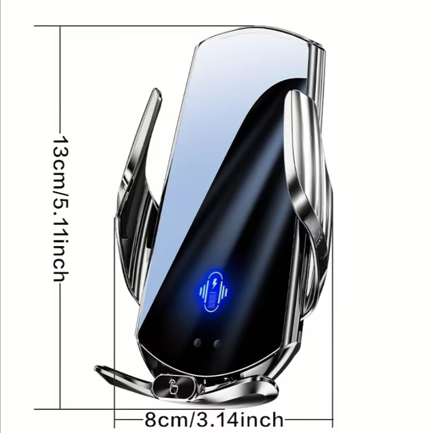 Smart Wireless Car Charger & Anti-Slip Phone Holder – iPhone & Android