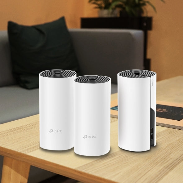 TP-Link Deco M4 (3-Pack) AC1200 Whole Home Mesh Wi-Fi System | Dual-Band Wi-Fi 5 | Covers Up to 370m²