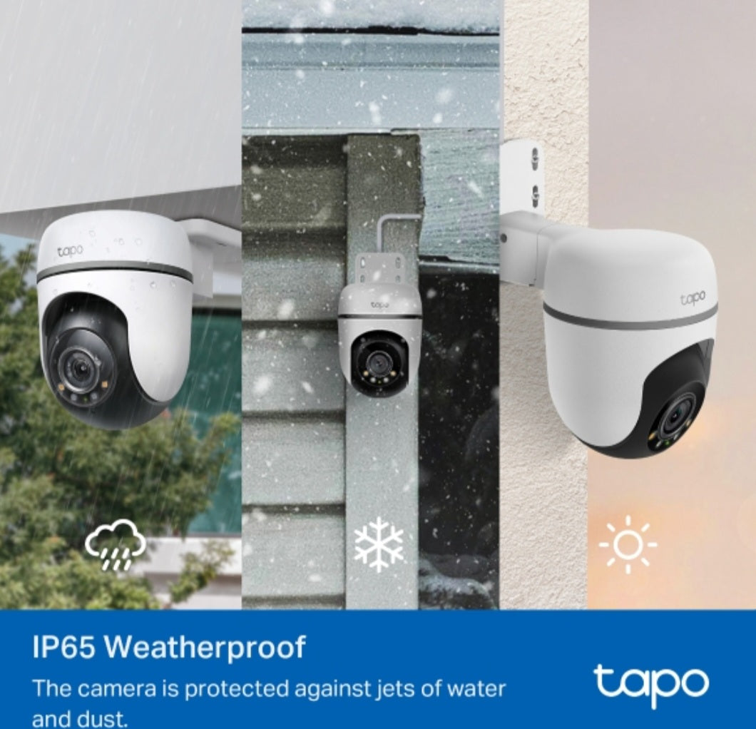 Tapo TC41 2K Outdoor Pan & Tilt Wi-Fi Security Camera with Color Night Vision & AI Detection