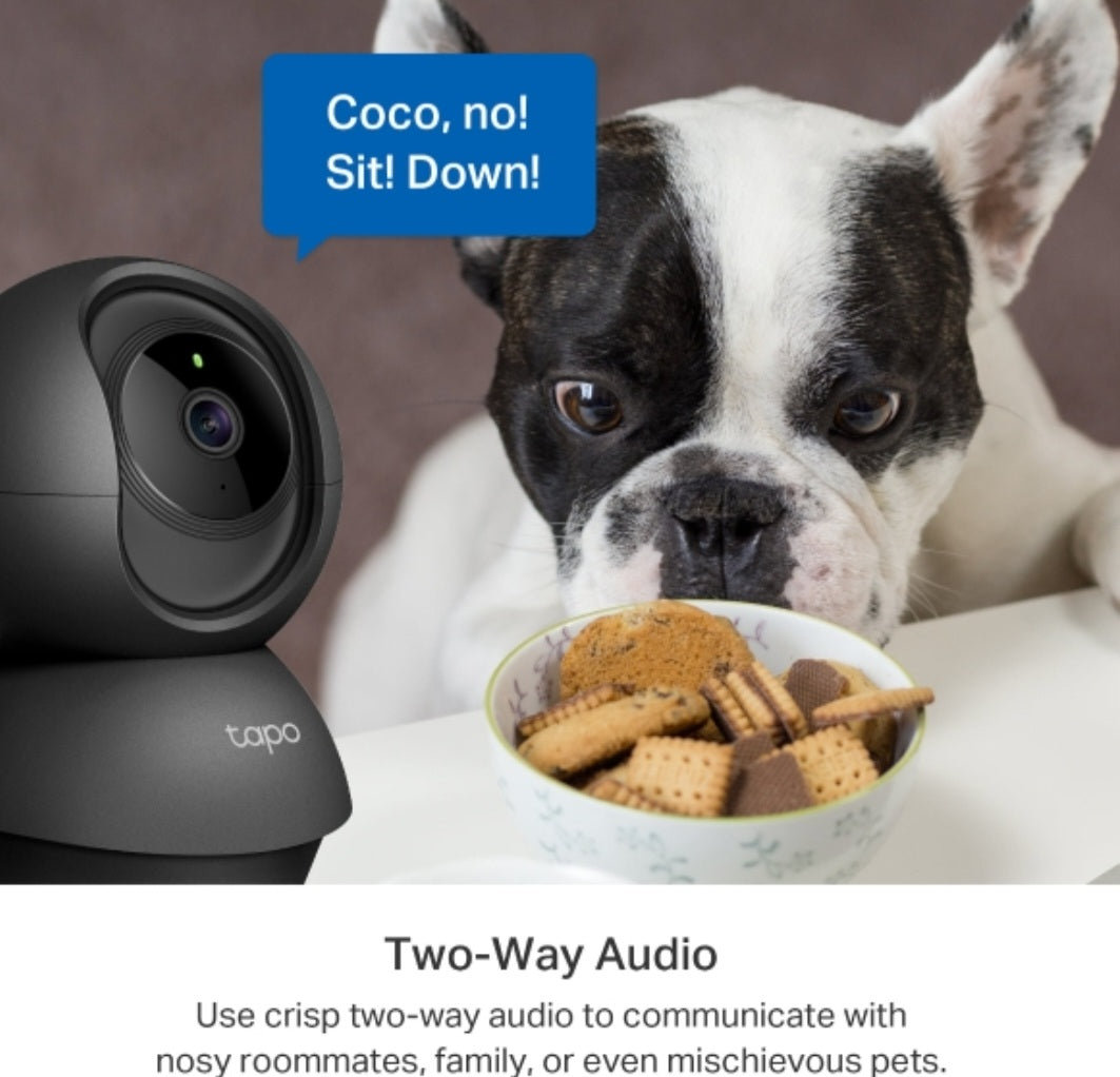 TP-Link Tapo C211 2K 3MP Smart Pan & Tilt Indoor Wi-Fi Security Camera with Motion Tracking, Night Vision & Two-Way Audio