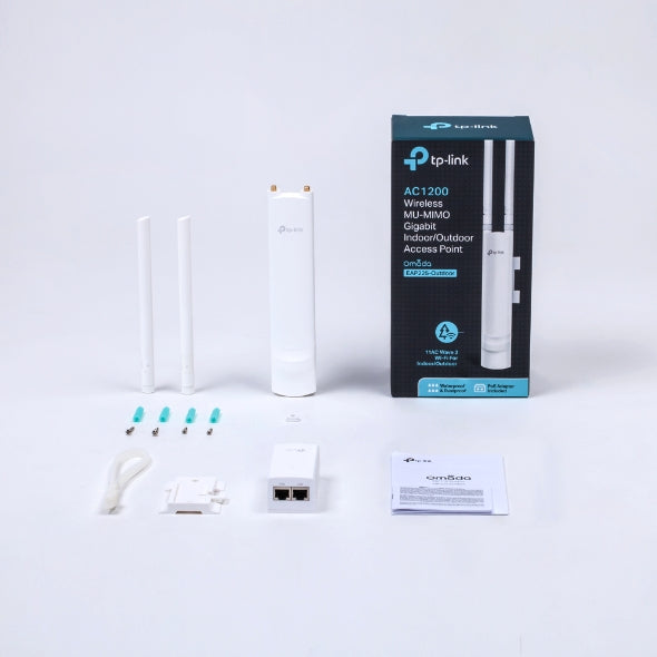 TP-Link Omada EAP225-Outdoor AC1200 Dual-Band Gigabit Outdoor Wireless Access Point (PoE, IP65 Weatherproof)