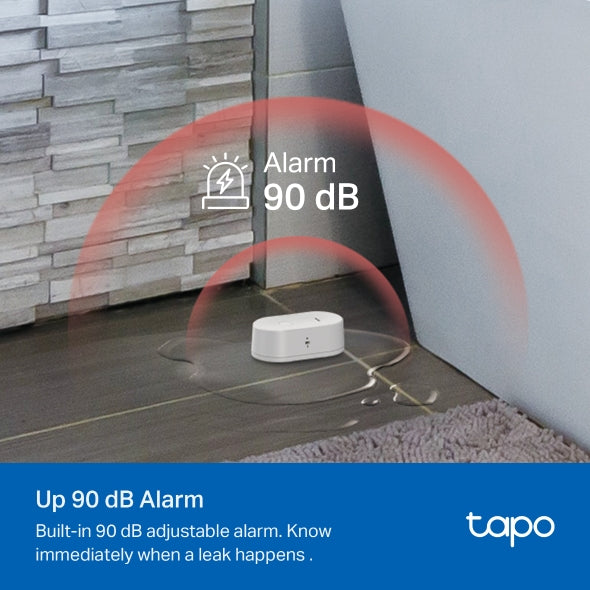 TP-Link Tapo T300 Smart Water Leak Sensor | IP67 Waterproof | 90dB Alarm | Instant App Alerts | Hub Required
