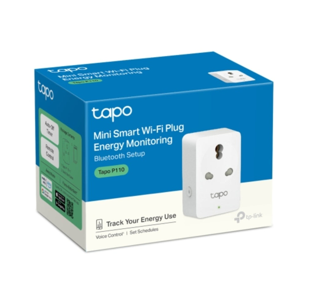 TP-Link Tapo P110 (EU) Mini Smart Wi-Fi Plug with Energy Monitoring | Remote Control | Alexa & Google Assistant