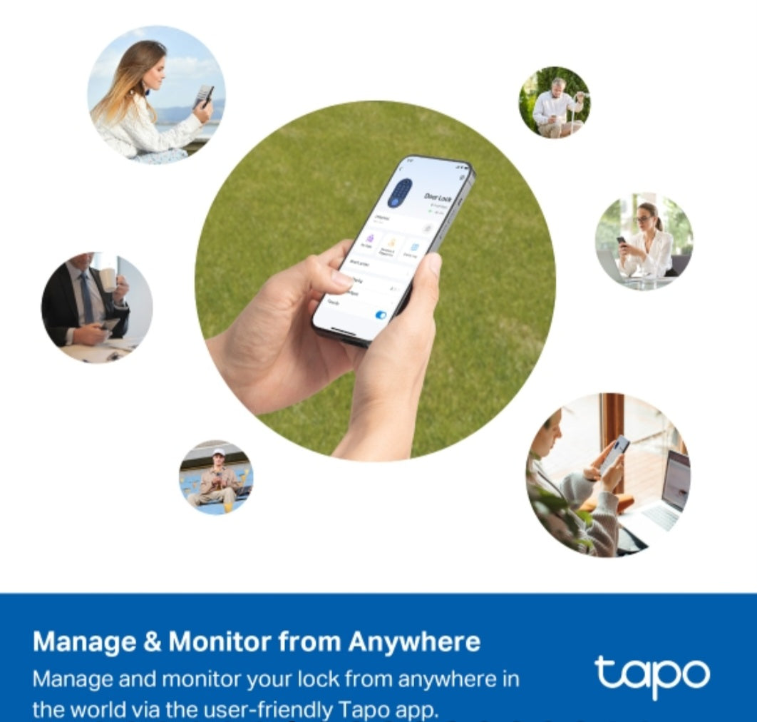 Tapo DL110 Smart Wi-Fi Door Lock with Fingerprint Recognition & App Control