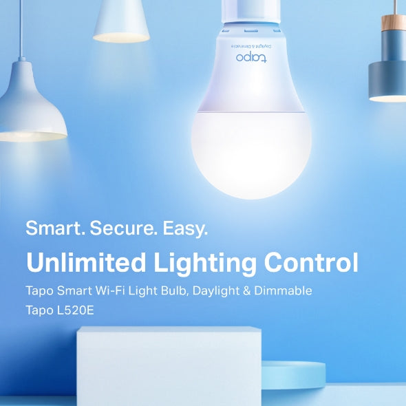 TP-Link Tapo L520E Smart Wi-Fi Daylight Dimmable LED Bulb (E27, 806 Lumens, Works with Alexa & Google Home)