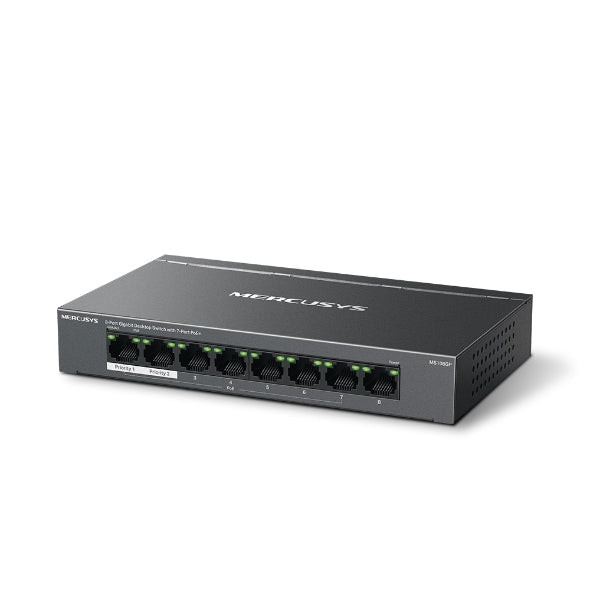 Mercusys MS108GP 8-Port Gigabit Desktop Switch with 7-Port PoE+ (65W) – Unmanaged Network Switch