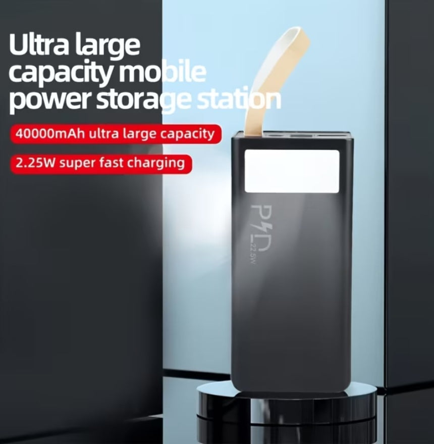 40,000mAh Fast Charge Power Bank – 22.5W USB-C with LCD Display