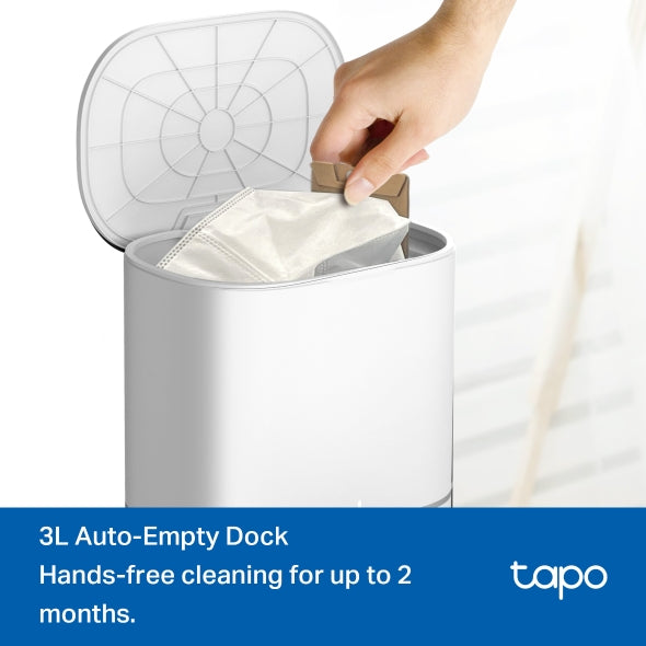 TP-Link Tapo RV30 Max Plus Robot Vacuum & Mop with Auto-Empty Dock (5,300Pa, LiDAR Navigation, Smart Mapping)