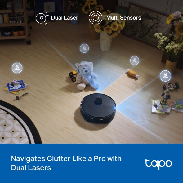 TP-Link Tapo RV50 Pro Omni AI Robot Vacuum & Mop with All-in-One Self-Cleaning Dock (15,000Pa, Auto Empty, Self-Washing & Drying)