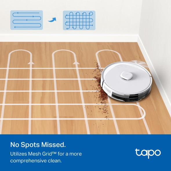TP-Link Tapo RV30 Max Plus Robot Vacuum & Mop with Auto-Empty Dock (5,300Pa, LiDAR Navigation, Smart Mapping)