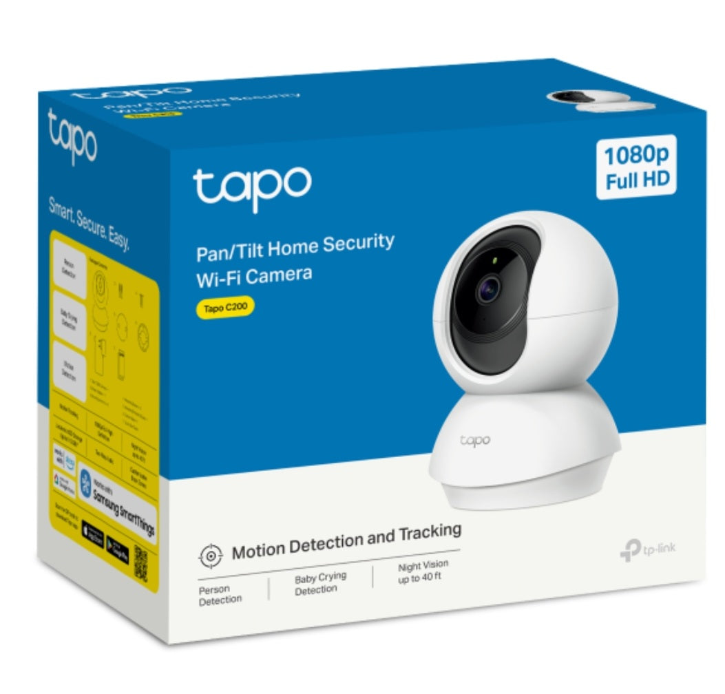 Tapo C200 1080p Full HD Pan & Tilt Wi-Fi Security Camera with Night Vision & Motion Detection