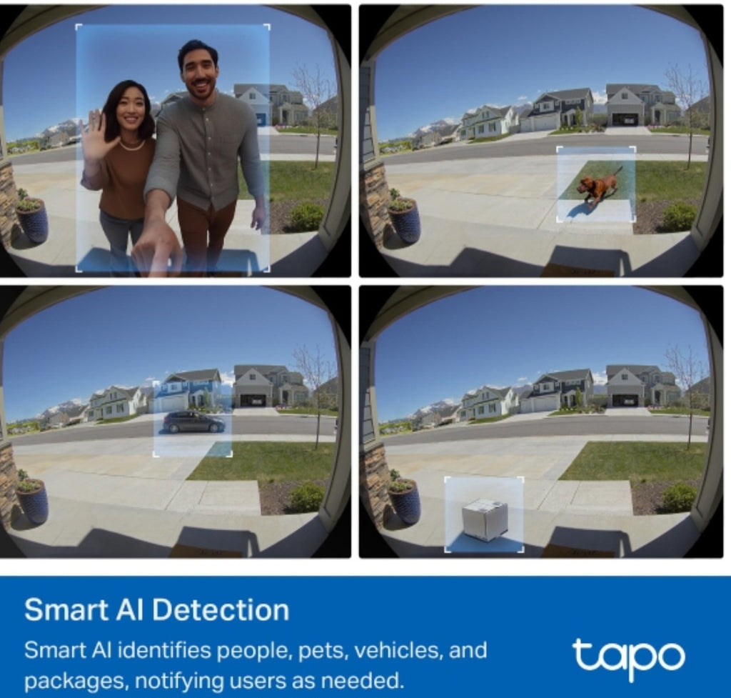 TP-Link Tapo D235 Smart Video Doorbell Camera | 2K 5MP | Battery or Wired | 180° Head-to-Toe View | AI Detection | Full-Colour Night Vision