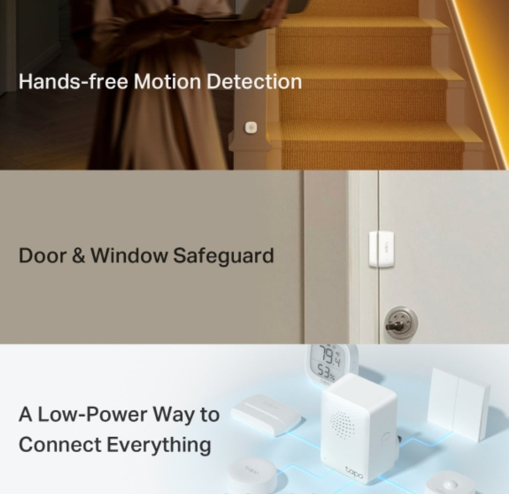 Tapo T30 Smart Sensor Starter Kit | Hub, Motion Sensor & Contact Sensor