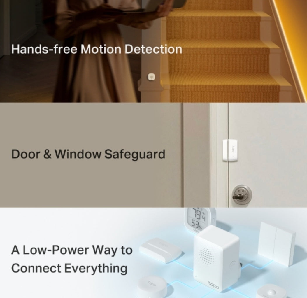 Tapo T30 Smart Sensor Starter Kit | Hub, Motion Sensor & Contact Sensor