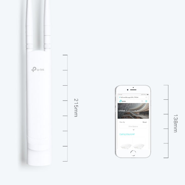 TP-Link Omada EAP110-Outdoor | 300Mbps Wireless N Outdoor Access Point | IP65 Weatherproof | Passive PoE