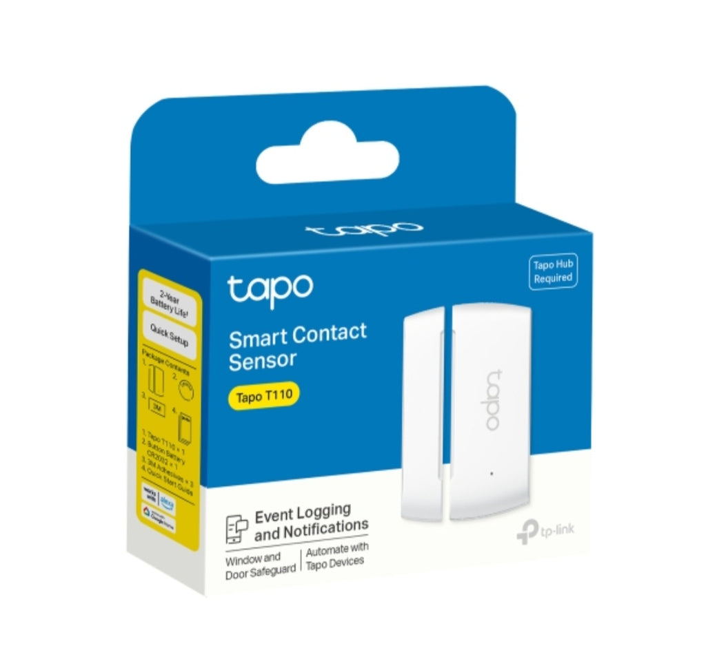 TP-Link Tapo T110 Smart Door & Window Contact Sensor | Instant Open/Close Alerts | Hub Required