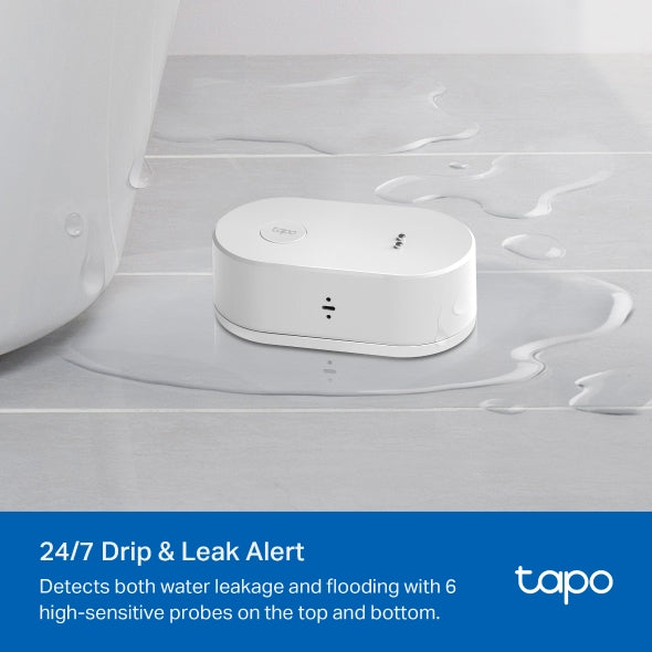 TP-Link Tapo T300 Smart Water Leak Sensor | IP67 Waterproof | 90dB Alarm | Instant App Alerts | Hub Required