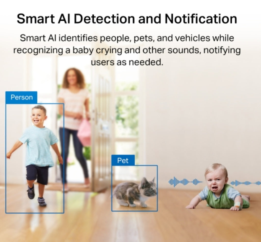 TP-Link Tapo C225 2K QHD AI Pan & Tilt Indoor Wi-Fi Security Camera with Smart Motion Tracking