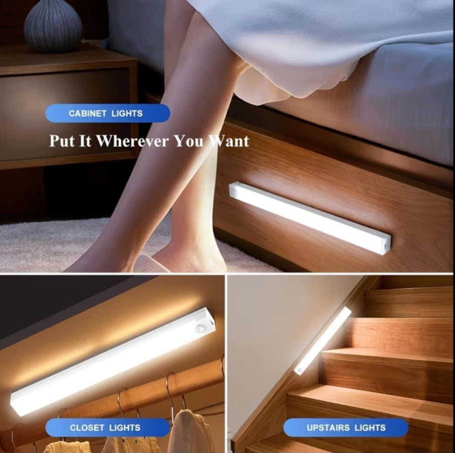 2-Pack Rechargeable LED Motion Sensor Lights – Wireless Cabinet & Kitchen Lighting