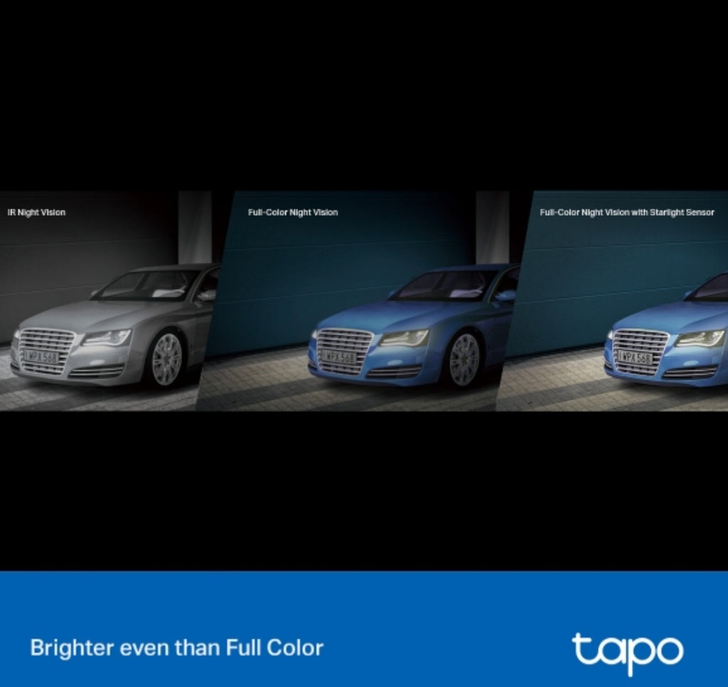 Tapo C320WS 2K QHD Outdoor Wi-Fi Security Camera with Starlight Color Night Vision & AI Detection