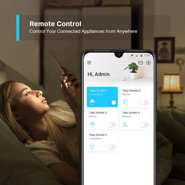TP-Link Tapo P100 Smart Wi-Fi Plug | Remote Control | Alexa & Google Home Compatible