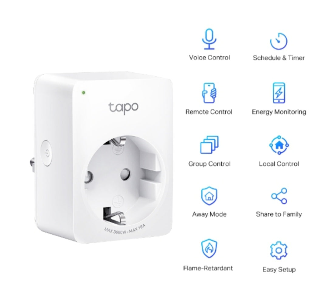 TP-Link Tapo P110 (IN) Smart Wi-Fi Plug with Energy Monitoring | 16A | Alexa & Google Home Compatible
